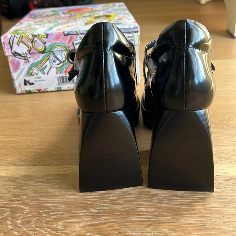 NIB💥 JEFFREY CAMPBELL Double Strap Mary Jane Platform Pump Block Heel- Size 7 - Picture 7 of 16